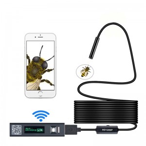 Bezdrátový endoskop 2,0 megapixely HD WiFi Borescope Rozhraní USB Vodotěsná inspekce Snake Camerafor Android, iOS a Windows, iPhone, Samsung, Tablet, Mac